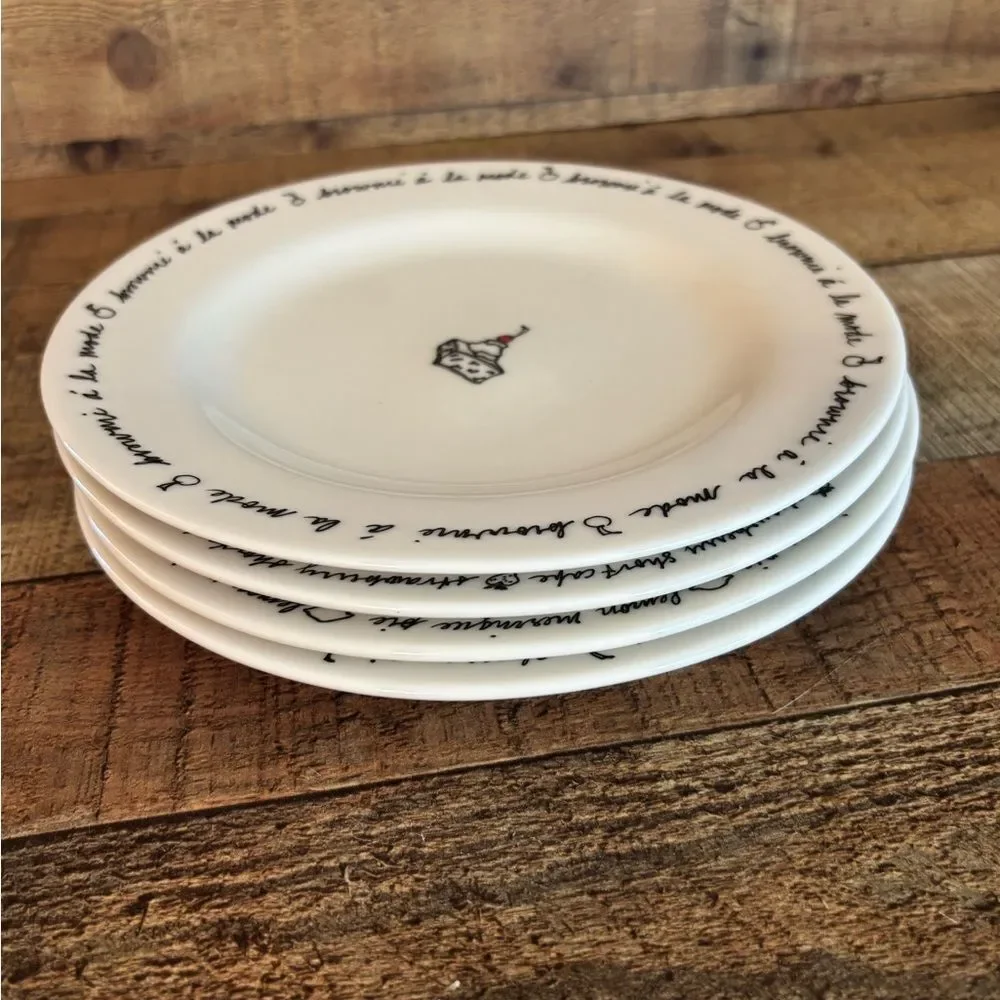 Pottery Barn Dessert Set Of 4 8.25